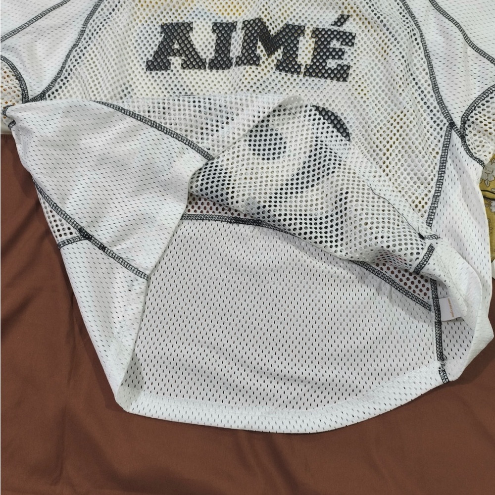 Aime Leon Dore White Mesh Jersey with Black Trims and '32' Print - Picture 5 of 8